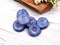 *12* 12mm Purple Bronze Washed Blue Opaline Hawaiian Flower Beads